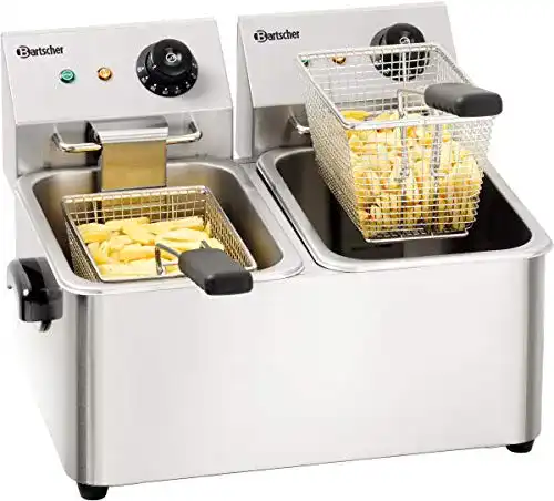 Doppelfritteuse Bartscher A162412E SNACK II Doppel-Fritteuse, 8l