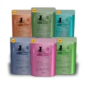 Getreidefreies Nassfutter (Katze) catz finefood Multipack 2, 12x85g