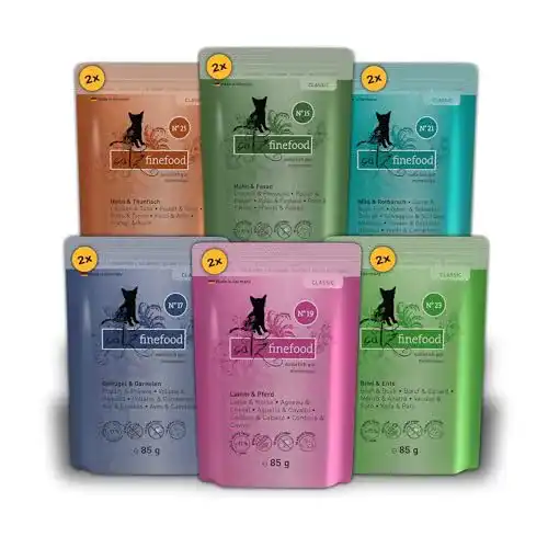 Getreidefreies Nassfutter (Katze) catz finefood Multipack 2, 12x85g
