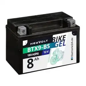Motorradbatterie 12 V 8 Ah Batterie24.de HeyVolt GEL
