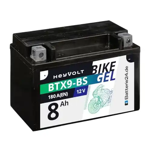 Motorradbatterie 12 V 8 Ah Batterie24.de HeyVolt GEL