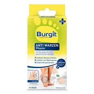 Warzenpflaster Burgit, Anti Warzen Pflaster, Pack of 14