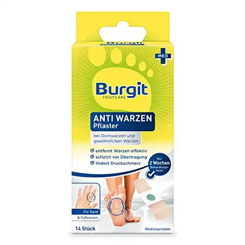 Die beste Warzenpflaster Burgit, Anti Warzen Pflaster, Pack of 14 2026 Test Bestseller Warzenpflaster Burgit, Anti Warzen Pflaster, Pack of 14