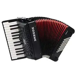 Hohner-Akkordeon Hohner Bravo II 48 Silentkey Akkordeon, Schwarz