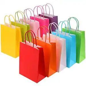 Papiertüten LKTINGOV 30 Stück Bunt, Geschenktüten