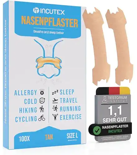 Nasenpflaster schnarchen Incutex 100 Stück Nasenpflaster