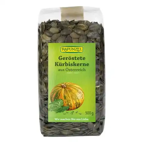 Kürbiskerne Rapunzel geröstet, 1er Pack (1 x 500 g) – Bio