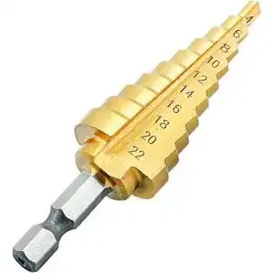 Stufenbohrer SYCEES HSS Profi 4 – 22mm Schälbohrer Konusbohrer