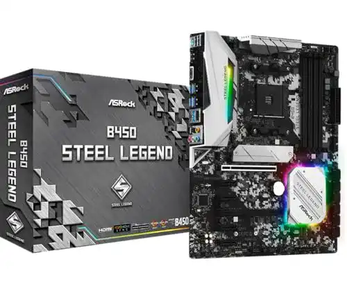 AM4-Mainboard ASRock MB B450 Steel Legend AM4 ATX
