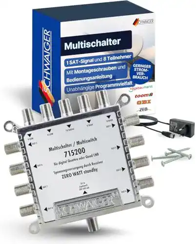 Schwaiger-Multischalter SCHWAIGER 5200 Multischalter 5 -> 8