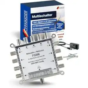 Multischalter SCHWAIGER -5200- 5 -> 8, mit externem Netzteil