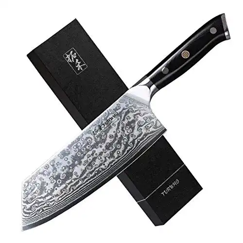 Chai-Dao-Messer TURWHO Fleischmesser Damaststahl 20cm