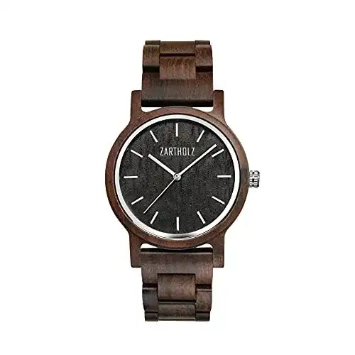 Holzuhren ZARTHOLZ Herren Damen Unisex Holzuhr Sandelholz