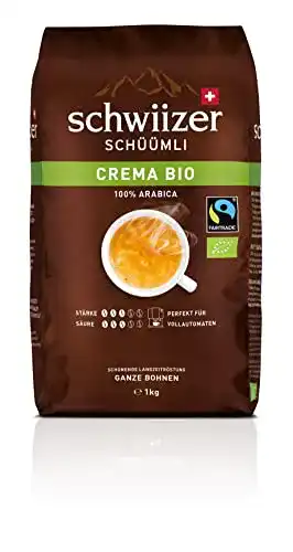 Bio-Kaffeebohnen Schwiizer Schüümli Crema Bio Bohnenkaffee 1kg