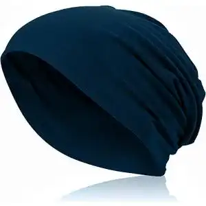 Beanie Ted Williams Unisex Marine blau aus feinem Jersey Gewebe