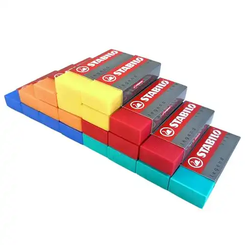 Radiergummi STABILO Legend, 20er Set, Mischfarben