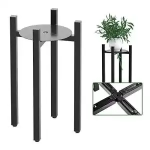 Blumenständer UBRAVOO Pflanzenständer, Schwarzes Metall