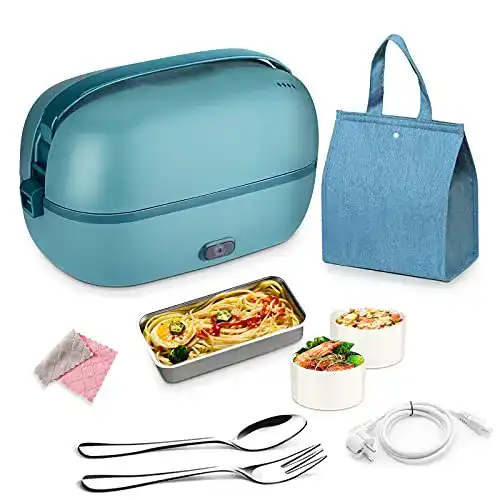 Elektrische Lunchbox Hommdiy Brotdose 220V 250W, Edelstahl