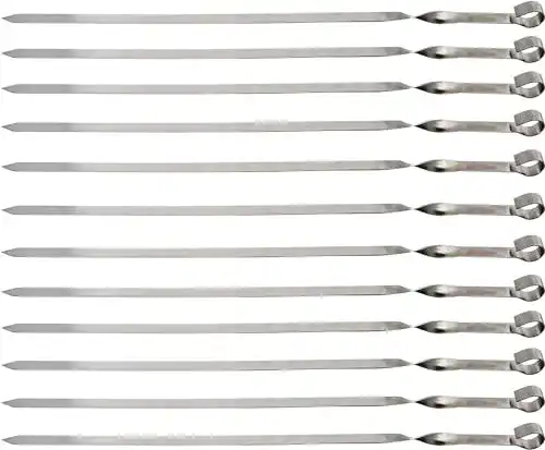 Schaschlikspieße Olymp Edelstahl Schaschlikspiesse 60cm, 12 Stück