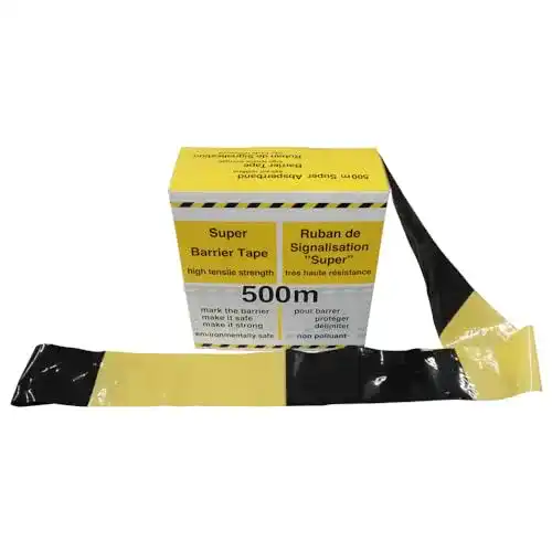 Absperrband gelb-schwarz Dönges Kelmaplast Absperrband 500 m