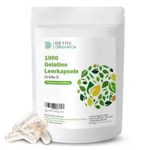 Leerkapseln Detox Organica 0 Gelatine, 1000 Leere Kapseln