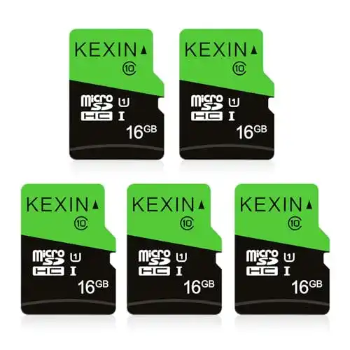 Micro-SD 16GB KEXIN Micro SD Karte 16GB 5 Stück Speicherkarte