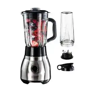 Standmixer Russell Hobbs Glas Steel 2-in-1, inkl. To-Go-Becher