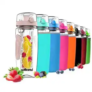 Trinkflasche mit Fruchteinsatz willceal Wasserflasche 945 ml