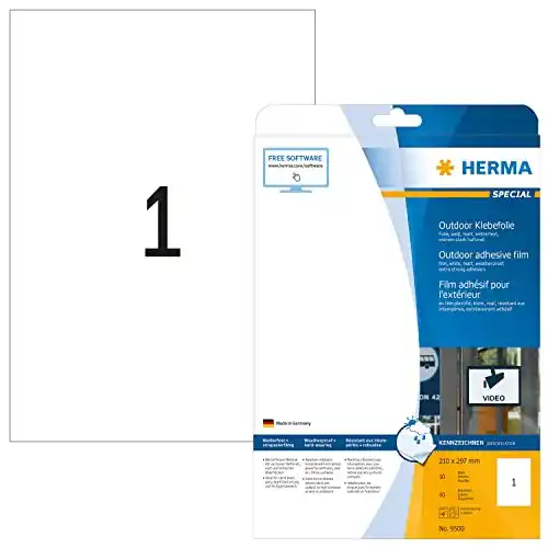 Sticker-Papier HERMA 9500 Wetterfeste Folien-Etiketten DIN A4
