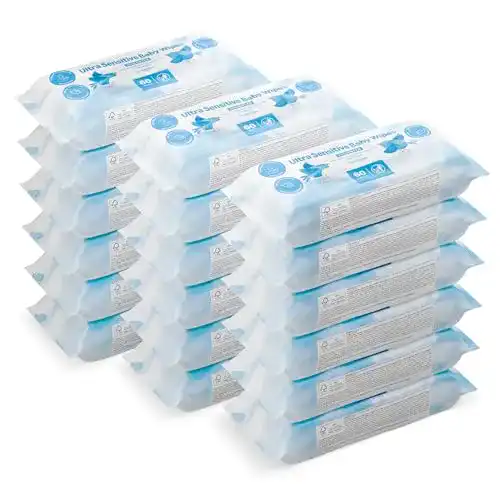 Feuchttücher Mama Bear Amazon-Marke: Ultra Sensitive Baby, 18er