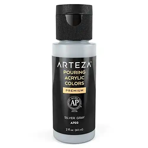 Arteza-Acrylfarben ARTEZA Pouring Acrylfarbe, 60 ml, A002 Silber