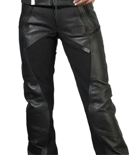 Motorradhose Damen Racer Beasty Ladies Lederhose, Schwarz