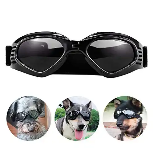 Hundebrille PEDOMUS Hunde Sonnenbrille, verstellbarer Riemen