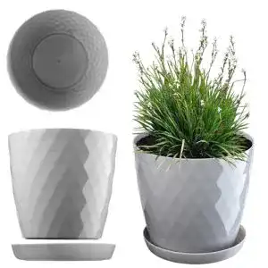 Blumentöpfe KADAX Blumentopf, EIN Topf (12cm, Grau)