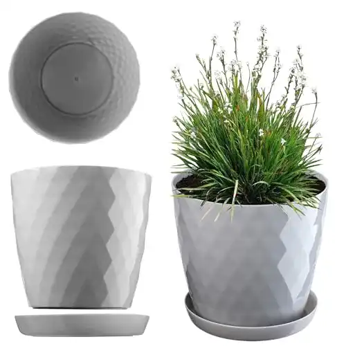 Blumentöpfe KADAX Blumentopf, EIN Topf (12cm, Grau)
