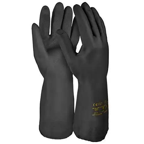 Gummihandschuhe Solidstar HandschuhMan, schwarze Neopren