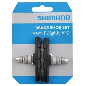 Bremsbeläge Fahrrad SHIMANO Bremsschuhsatz M70T4, schwarz