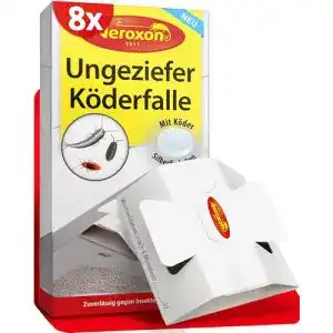 Silberfischfalle Aeroxon Ungeziefer Köder-Falle 8 Stück