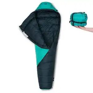 Daunenschlafsack Qeedo Takino , 4 Saison, warm, klein & leicht