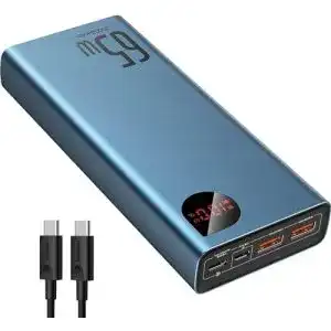 Powerbank 65 W Baseus Externer Akku, tragbar, USB C, 65 W