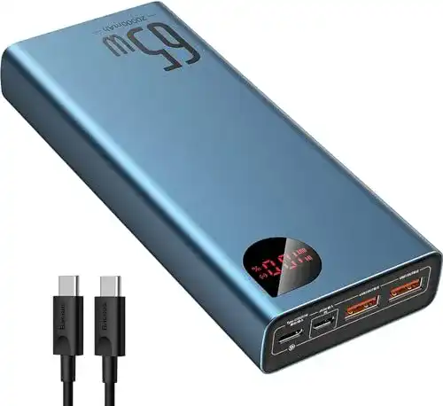 Powerbank 65 W Baseus Externer Akku, tragbar, USB C, 65 W