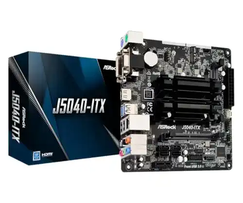 ASRock-Mainboard ASRock J5040-ITX Mini-ITX Mainboard mit Intel Quad-Core J5040
