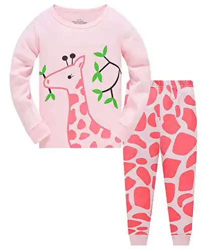 Pyjama Kinder TEDD Mädchen Schlafanzug Baumwolle Süß Einhorn