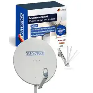 Satellitenschüssel (80 cm) SCHWAIGER -210- Satellitenschüssel