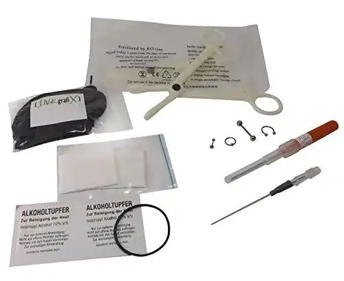 Piercing-Set INKgrafiX ® PIERCING STECHEN SET Bauchnabel