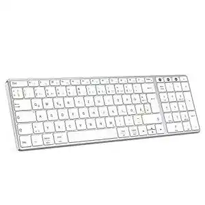 Tastatur Aluminium ASHU Bluetooth Tastatur Kabellos, Dual