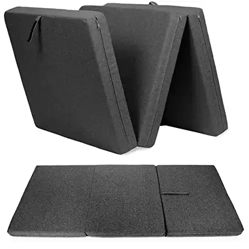 Klappmatratze 120×200 sunnypillow Anthrazit 4-teilig