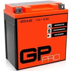 Rasentraktor-Batterie GP-PRO GTX16-BS 12V 14Ah GEL-Batterie