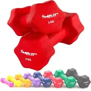 Hanteln 3 kg Movit 2er Set Neopren Hanteln, Kurzhanteln