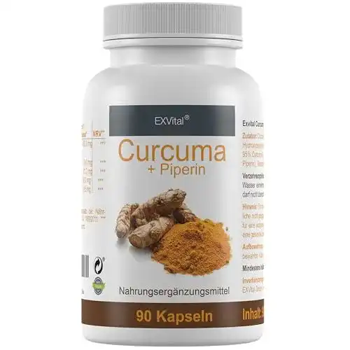 Kurkuma-Kapseln Exvital Curcuma, Bioperin Exvital, 90 Kapseln